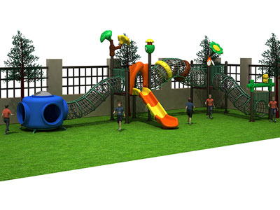 Children's Outdoor Climbing Structures with Slides GZ-007